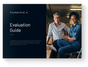 Thinkific Plus Evaluation Guide mock up image